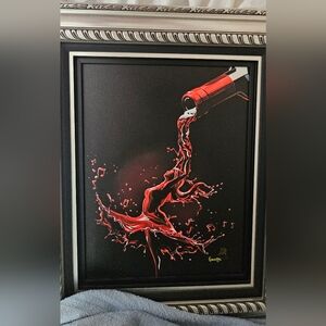 Red Wine Dance Art by Michael GODARD 28"X33.5"
